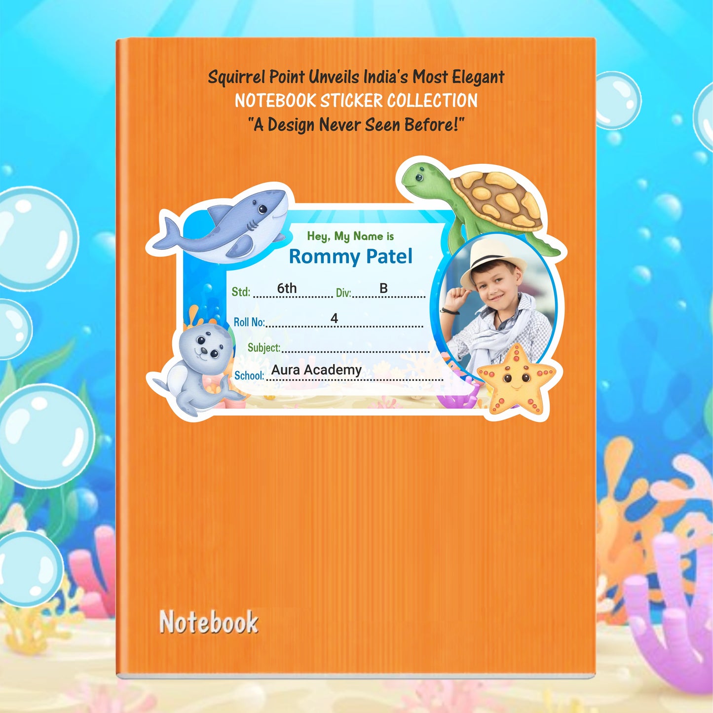 OCEAN ADVENTURE PERSONALIZED NOTEBOOK STICKERS