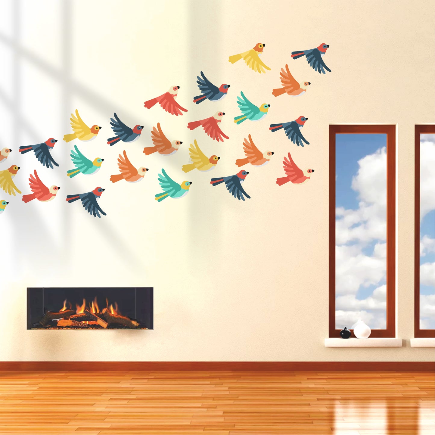 FLYING BIRDS DIY WALL STICKER
