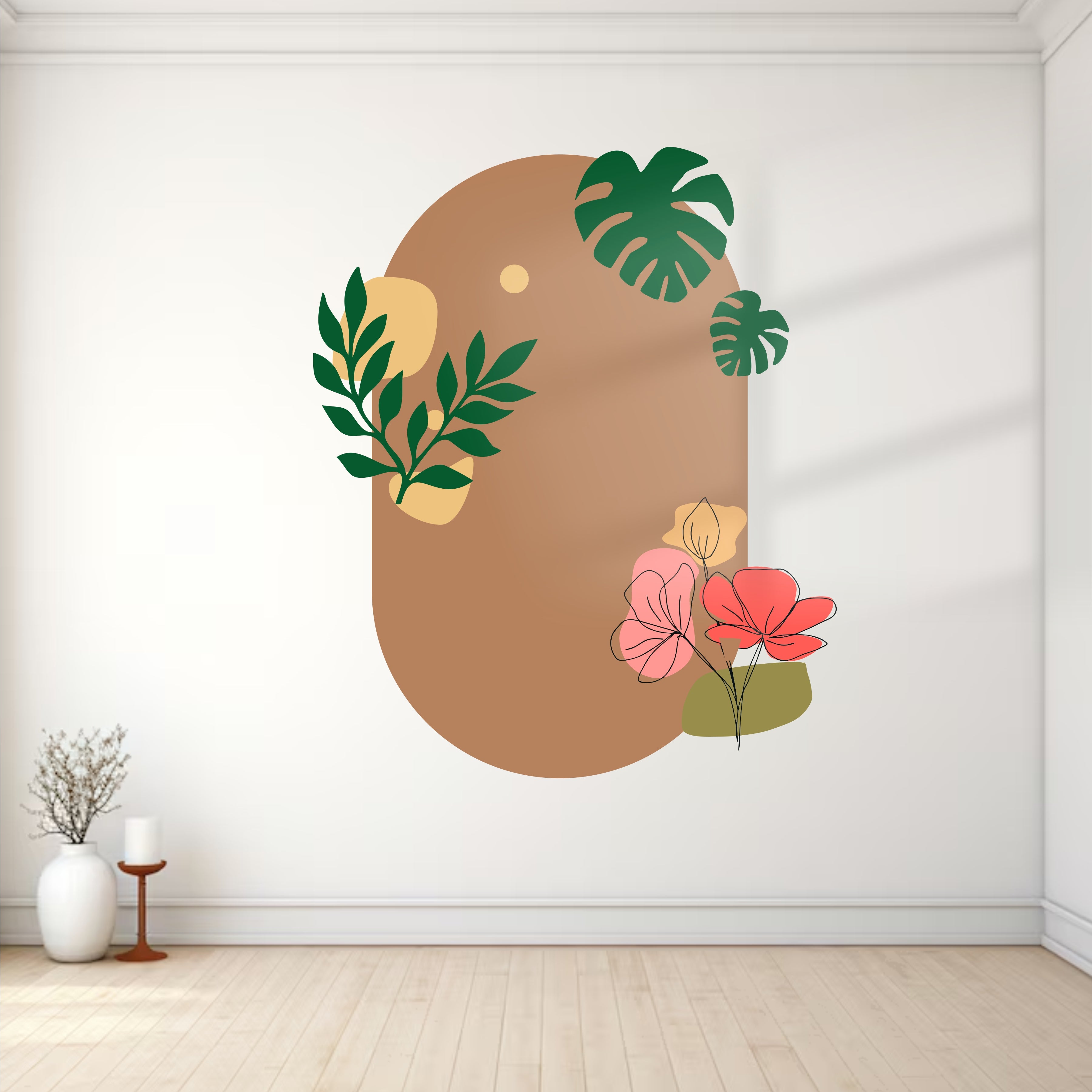 BOHO BOTNICAL DIY WALL STICKER – Squirrel Graphics