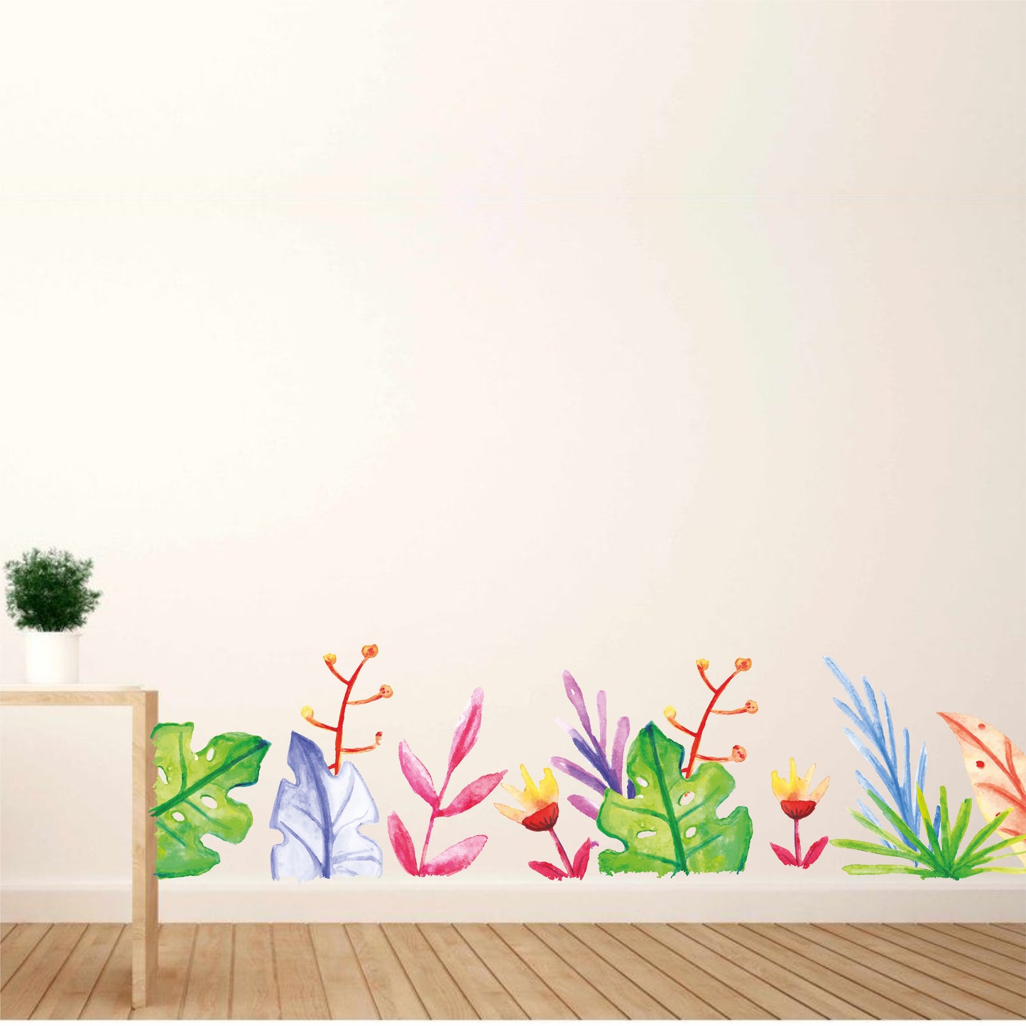 PAINTED TROPICAL LEAVES