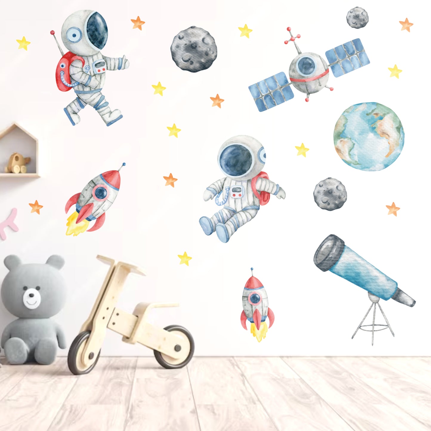 LITTLE ASTRONOMER KIDS ROOM DIY WALL STICKER