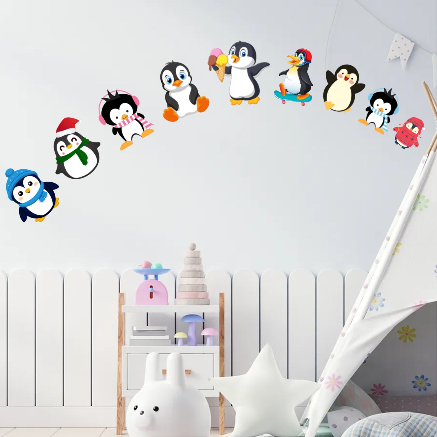 PENGUIN STAIRCASE DIY WALL STICKER