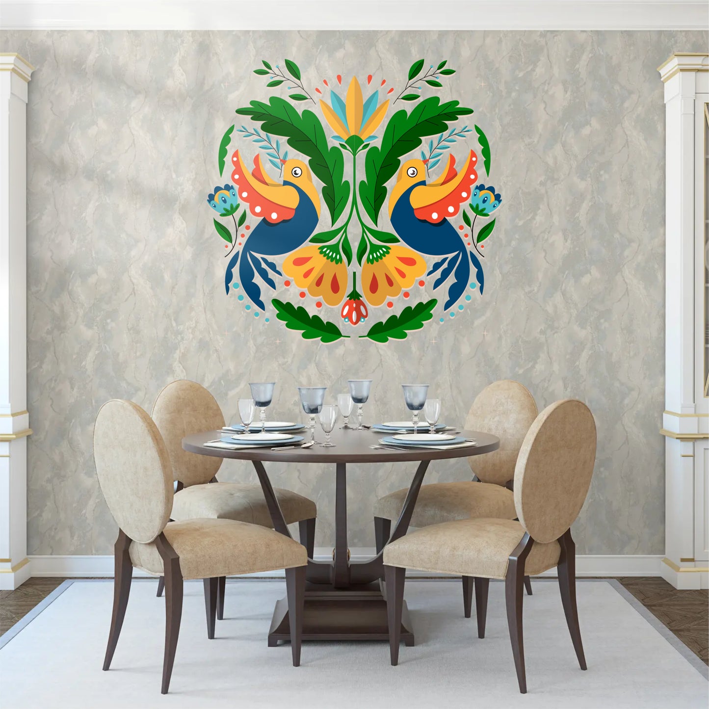 COLOURFUL BOHO STRIP DIY WALL STICKER