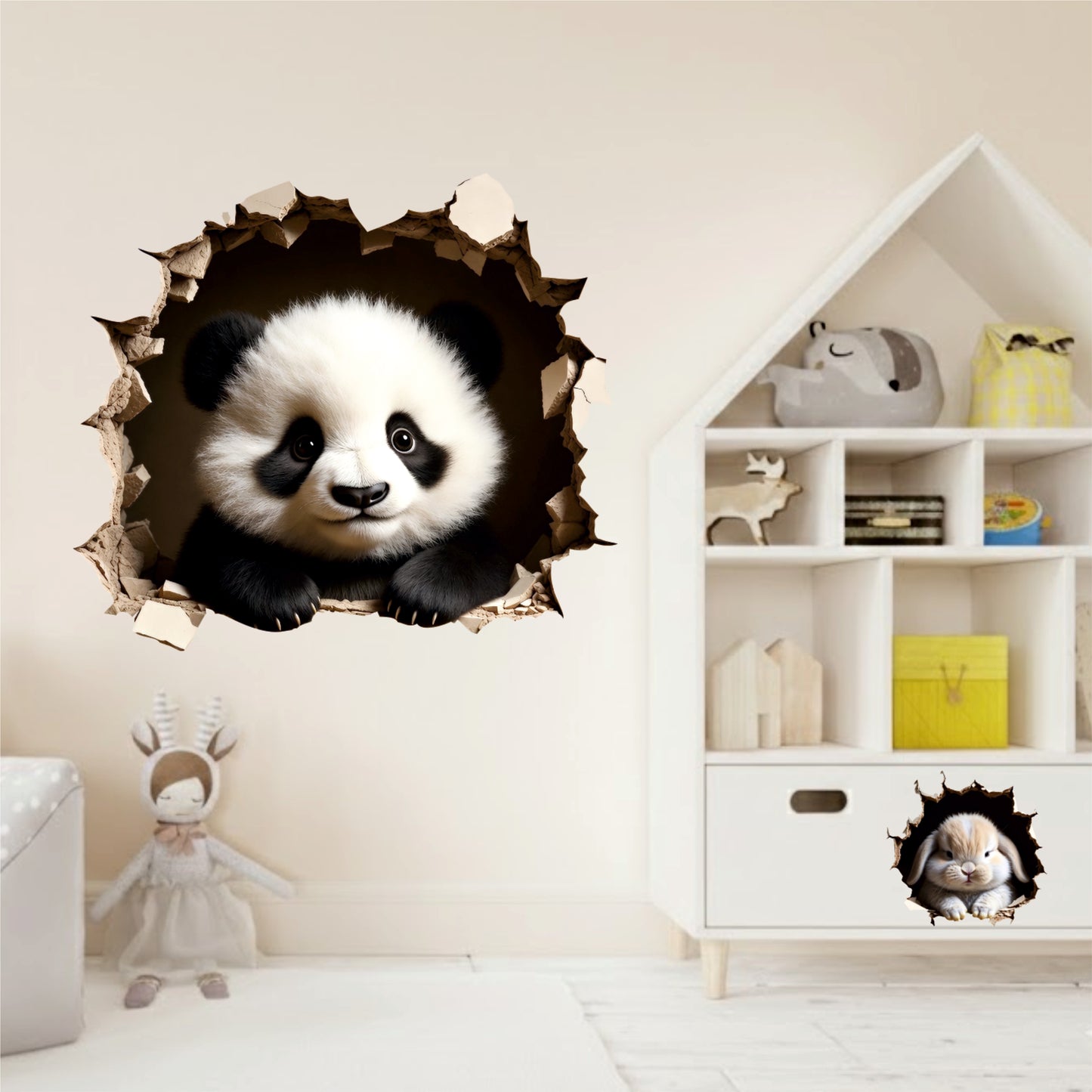 PANDA AND FRIENDS SECRET 3D WALL DECAL