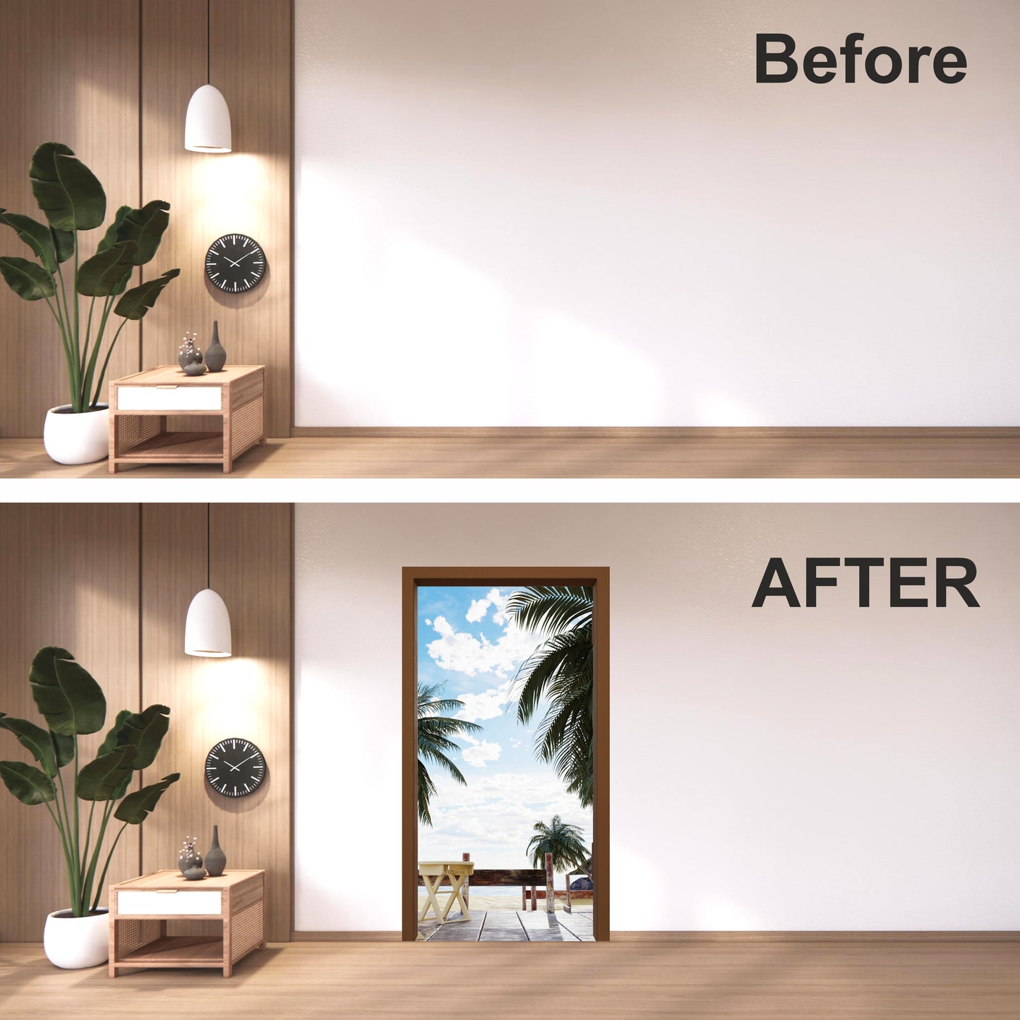 3D TROPICAL BEACH DOOR ILLUSION
