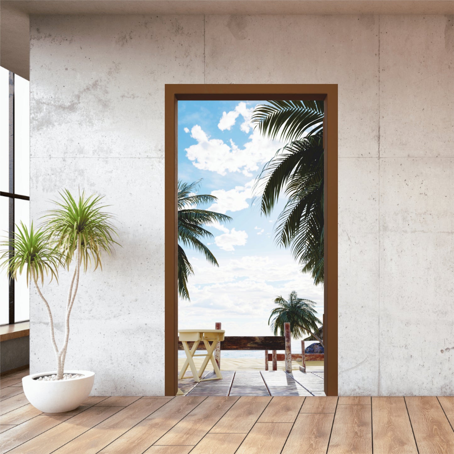 3D TROPICAL BEACH DOOR ILLUSION