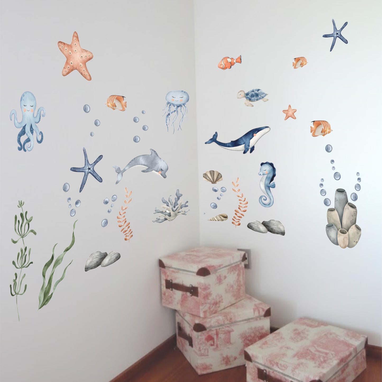 OCEAN ADVENTURE KIDS ROOM DIY WALL STICKER