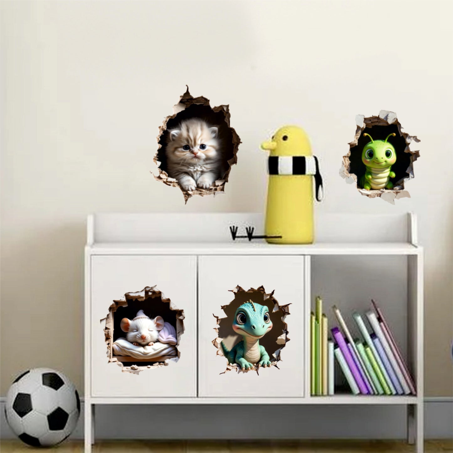 CUTE PUPPY AND FRIENDS SECRET 3D WALL DECAL