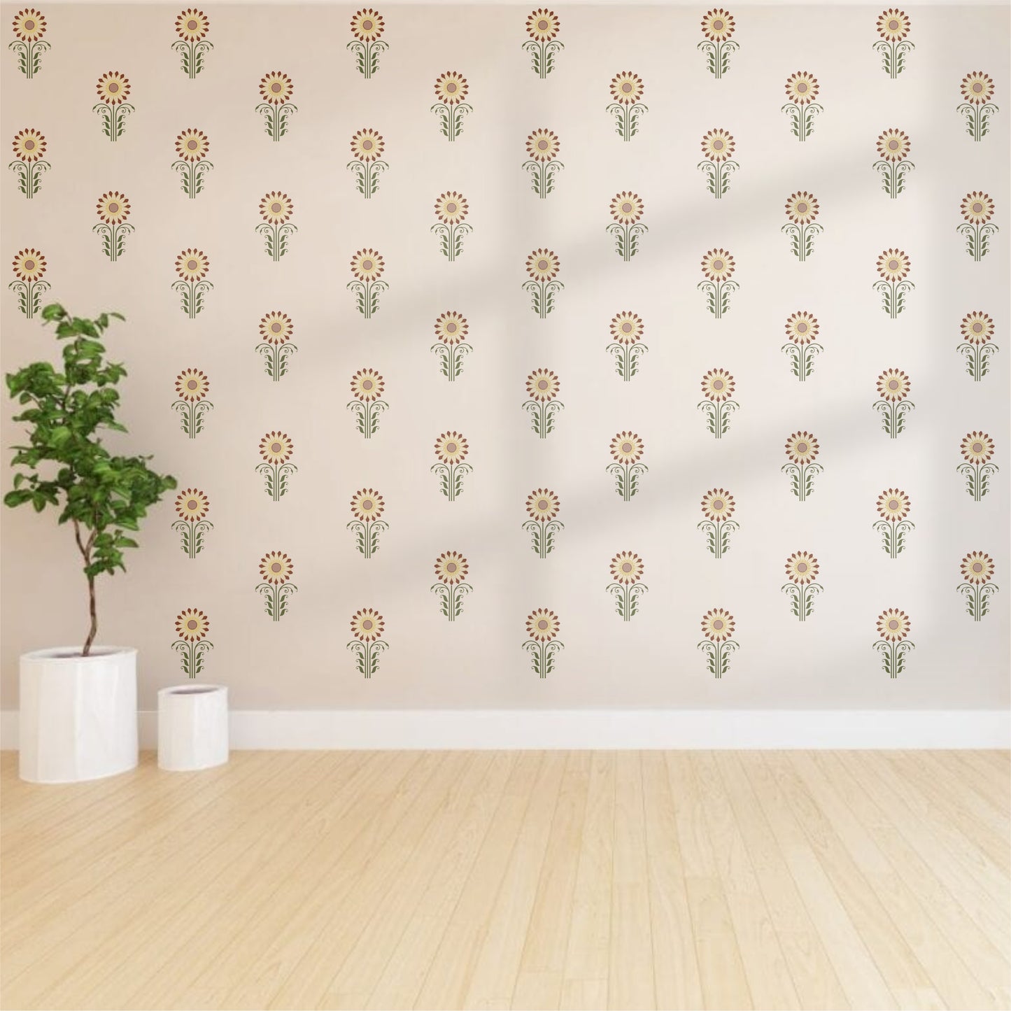 FLOWER BOHO STRIPS DIY WALL STICKER