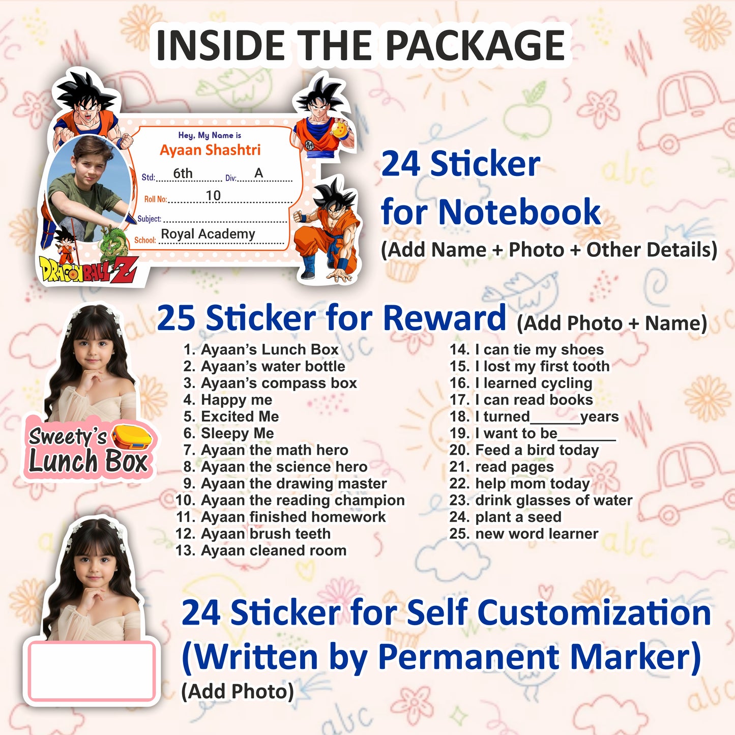 GOKU ANEMY COMBO STICKER SET