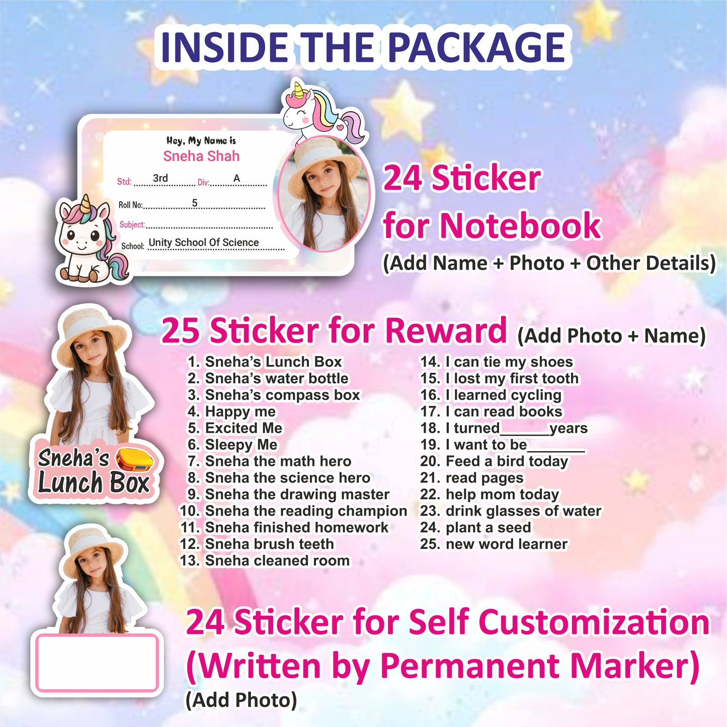 MAGICAL UNICORN COMBO STICKER SET