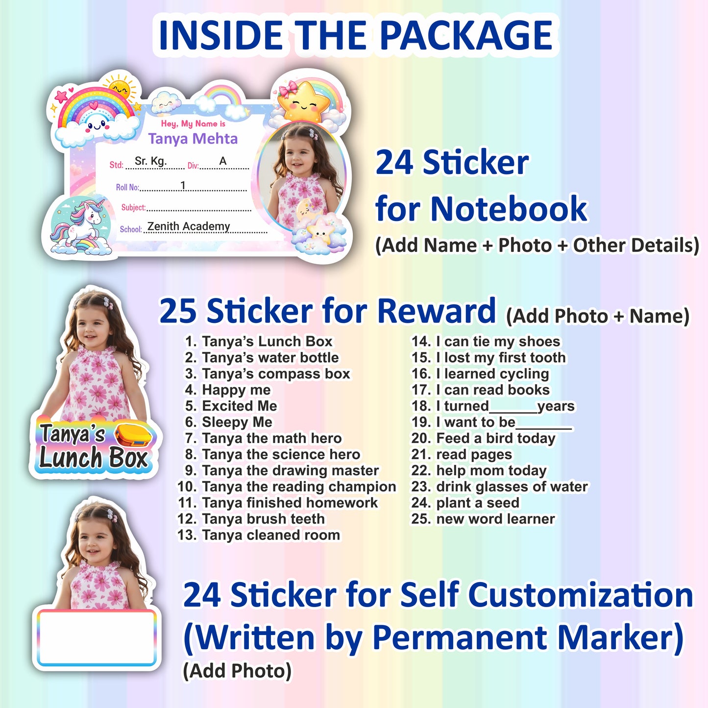 RAINBOW COMBO STICKER SET