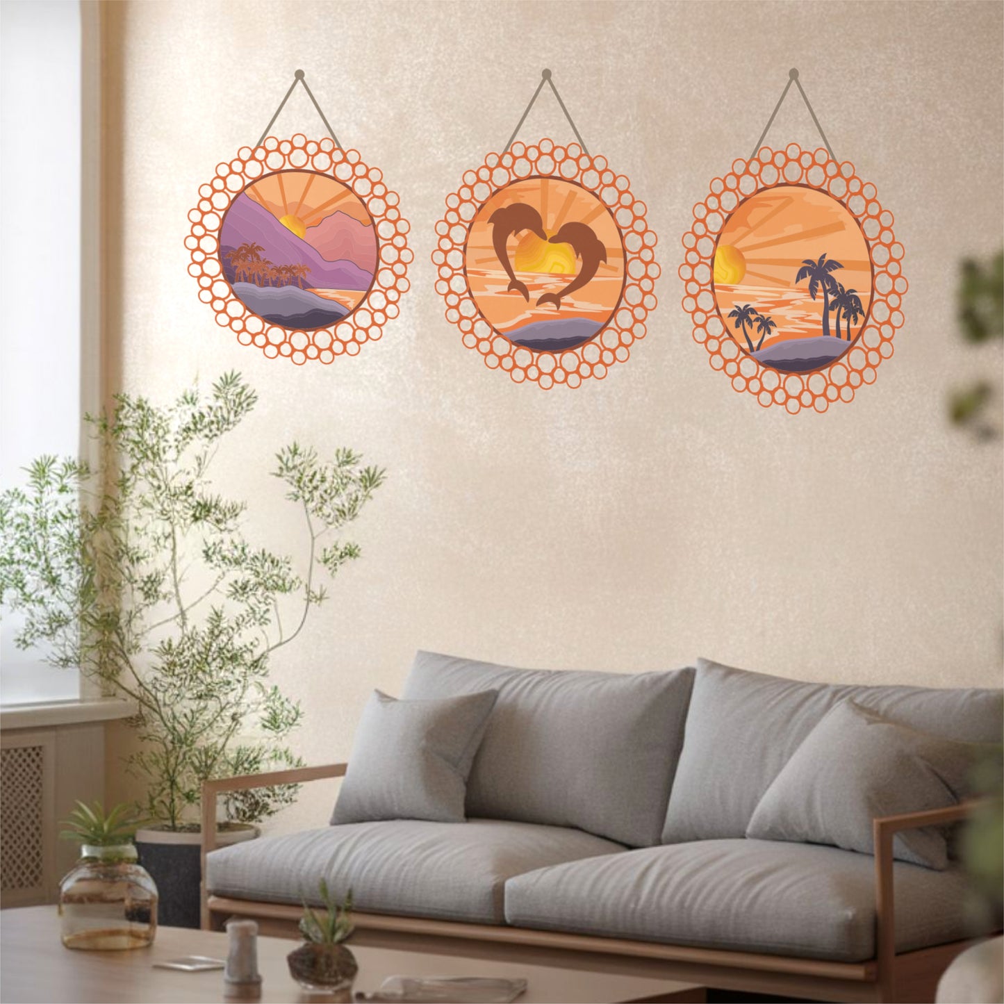 SUNSET TRIO DIY WALL STICKER