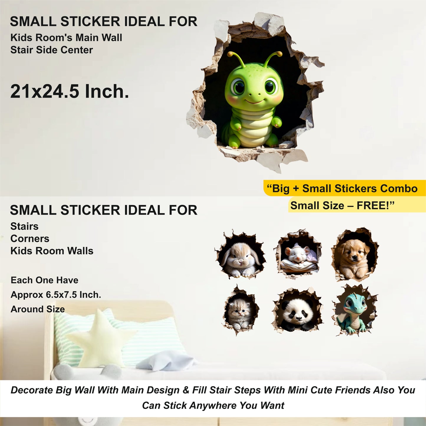 LITTLE CATERPILLAR AND FRIENDS SECRET 3D WALL DECAL