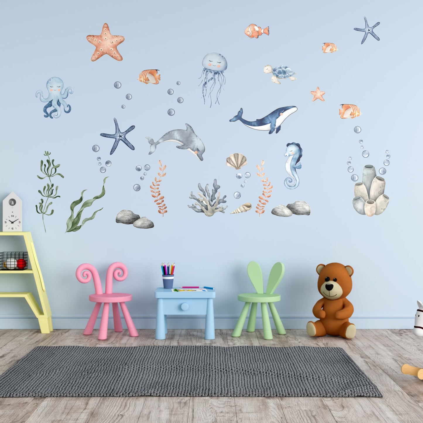 OCEAN ADVENTURE KIDS ROOM DIY WALL STICKER