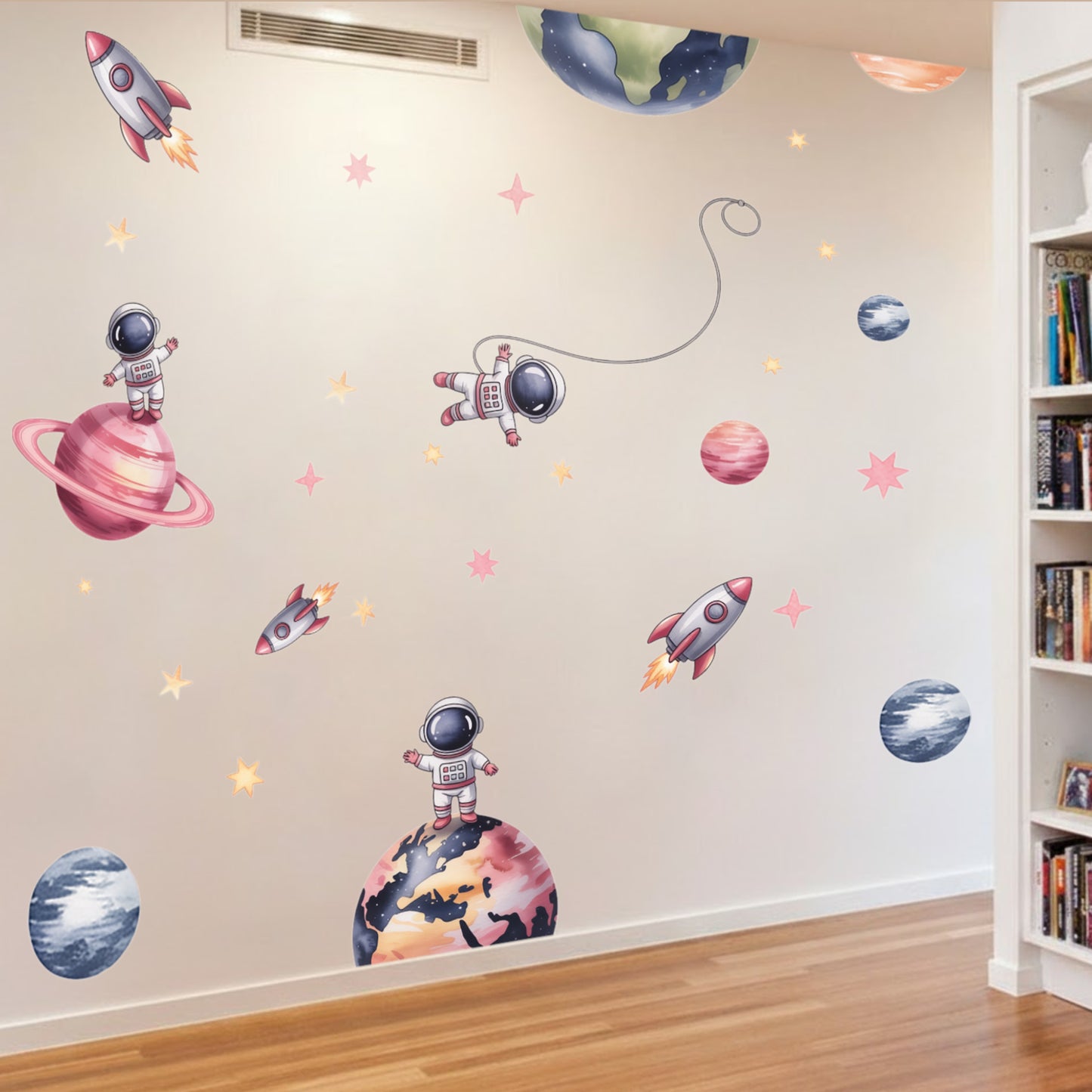 TINY ASTRONAUT GALAXY KIDS ROOM DIY WALL STICKER