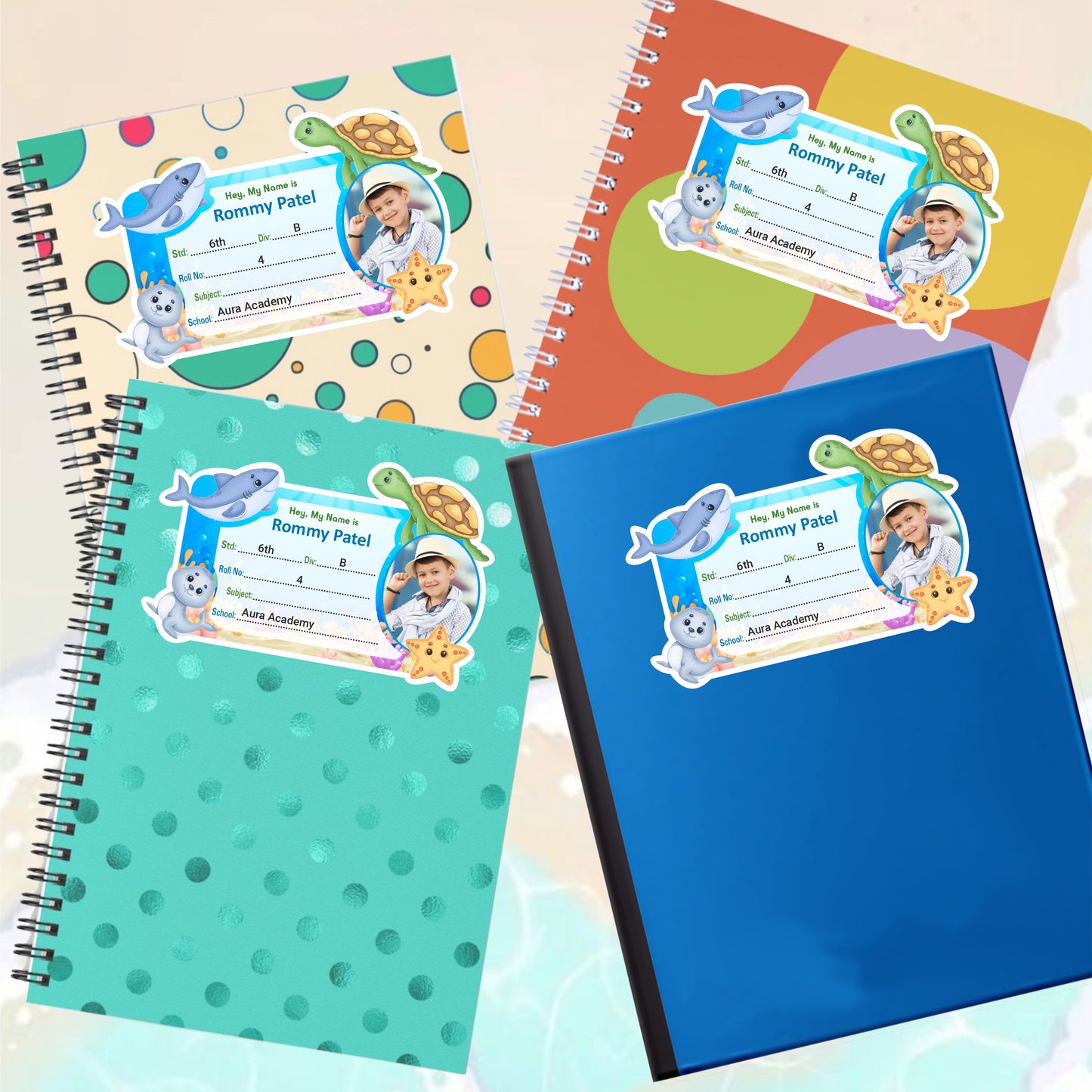 OCEAN ADVENTURE PERSONALIZED NOTEBOOK STICKERS