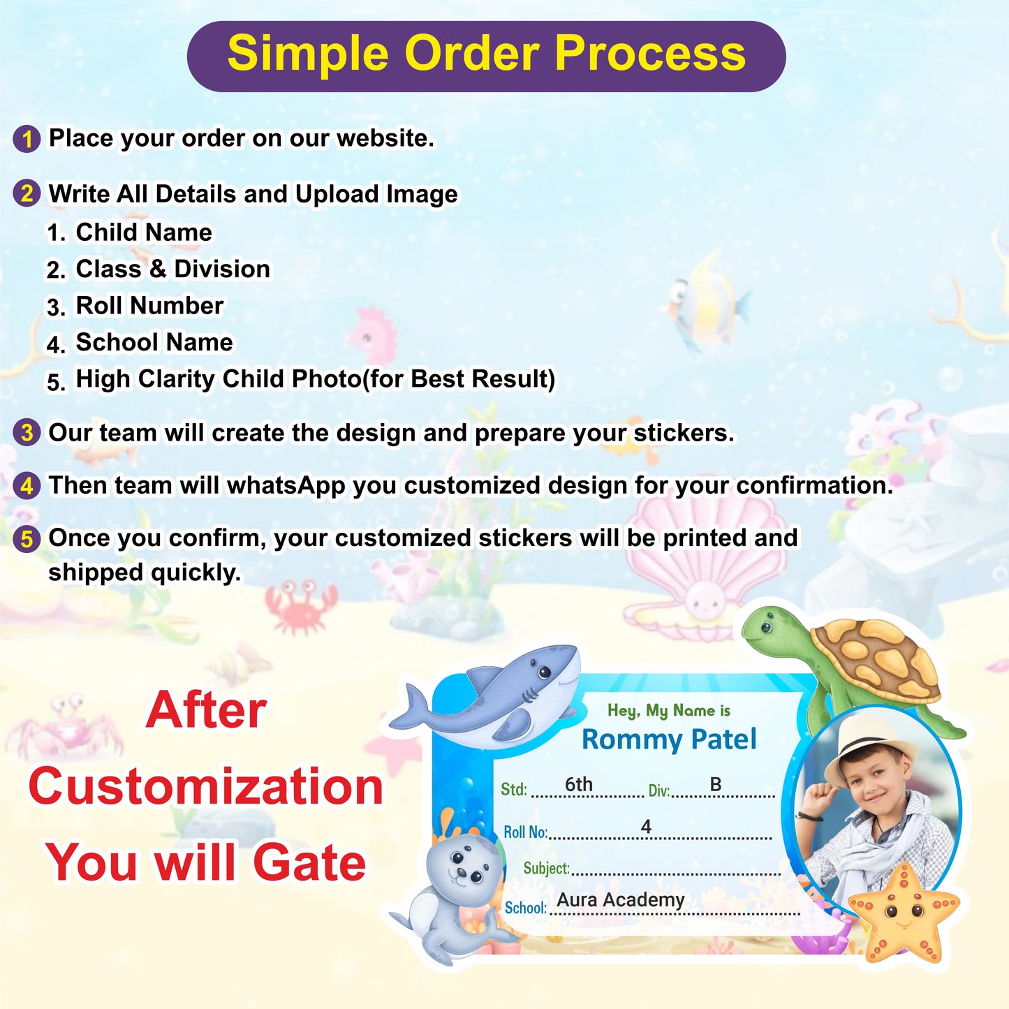 OCEAN ADVENTURE KIDS COMBO STICKER SET