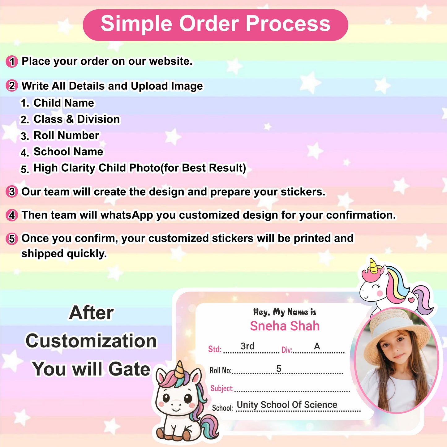 MAGICAL UNICORN COMBO STICKER SET