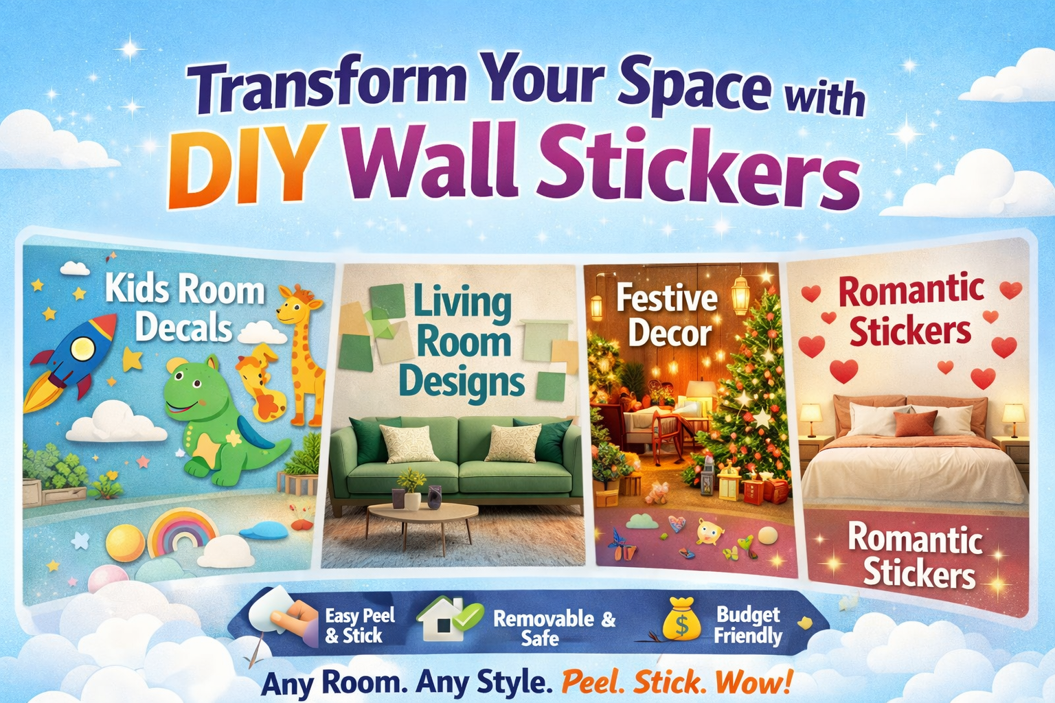 Transform Your Space with DIY Wall Stickers — SquirrelPoints Style ...