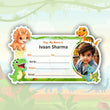 DINO WORLD PERSONALIZED NOTEBOOK STICKERS