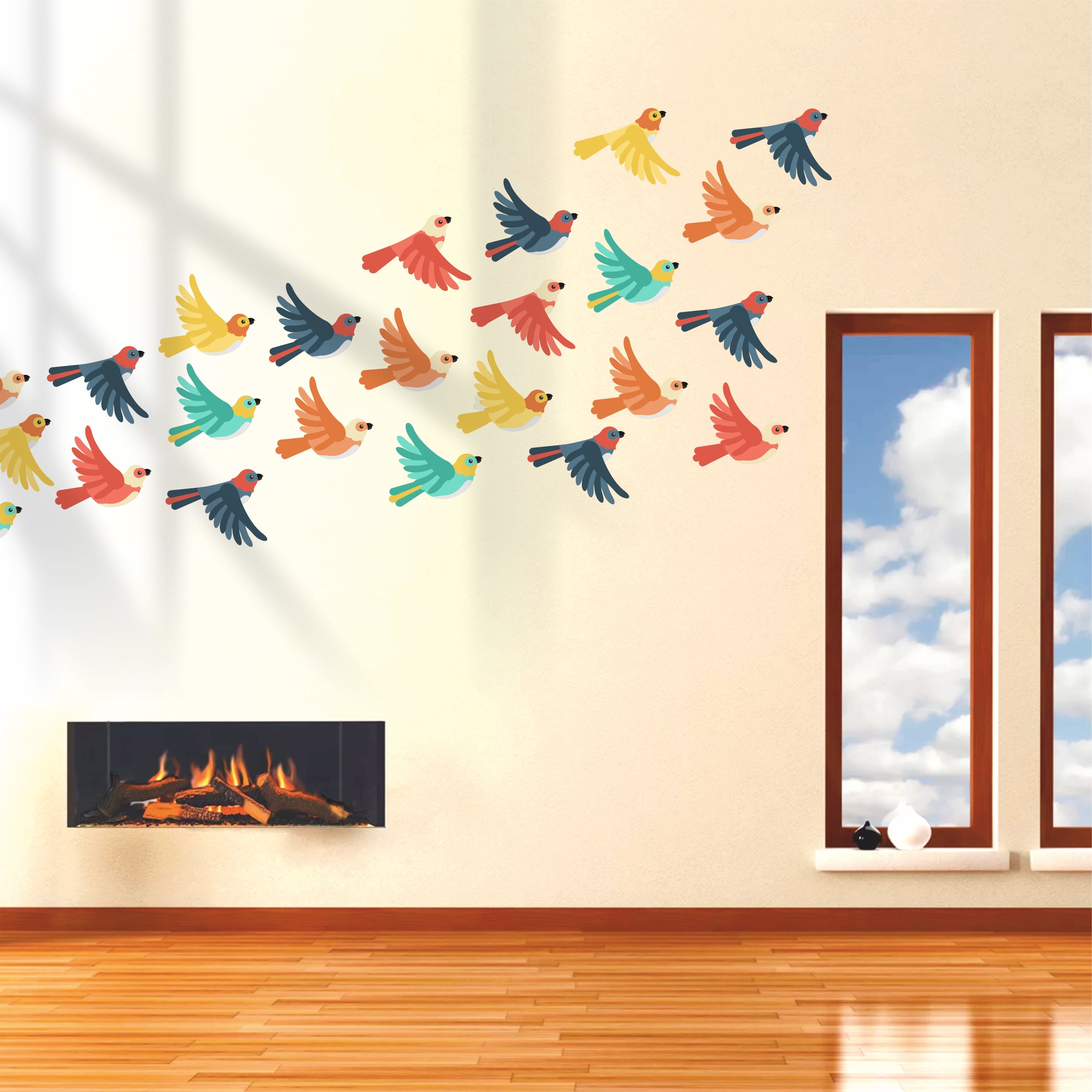 FLYING BIRDS DIY WALL STICKER
