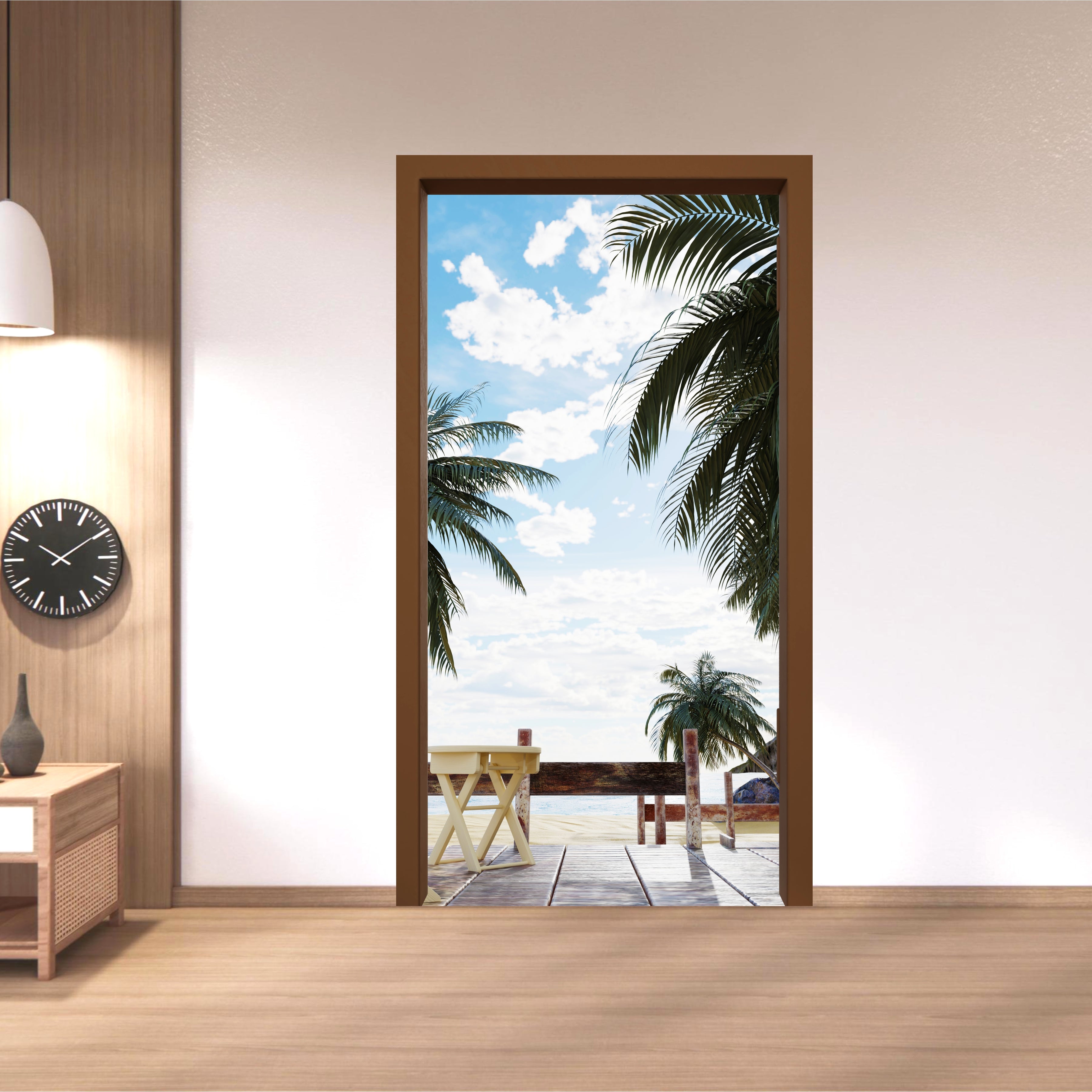 3D TROPICAL BEACH DOOR ILLUSION