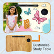 Personalized Kids Study Table Butterfly Theme– Custom Photo Laptop &Homework Desk