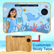 Personalized Kids Study Table Ocean Theme– Custom Photo Laptop &Homework Desk