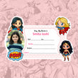 SUPER WOMAN PERSONALIZED NOTEBOOK STICKERS