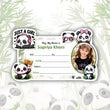 SUPER GIRL PANDA PERSONALIZED NOTEBOOK STICKERS