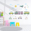 KIDS VEHICLE WORLD DECAL SET