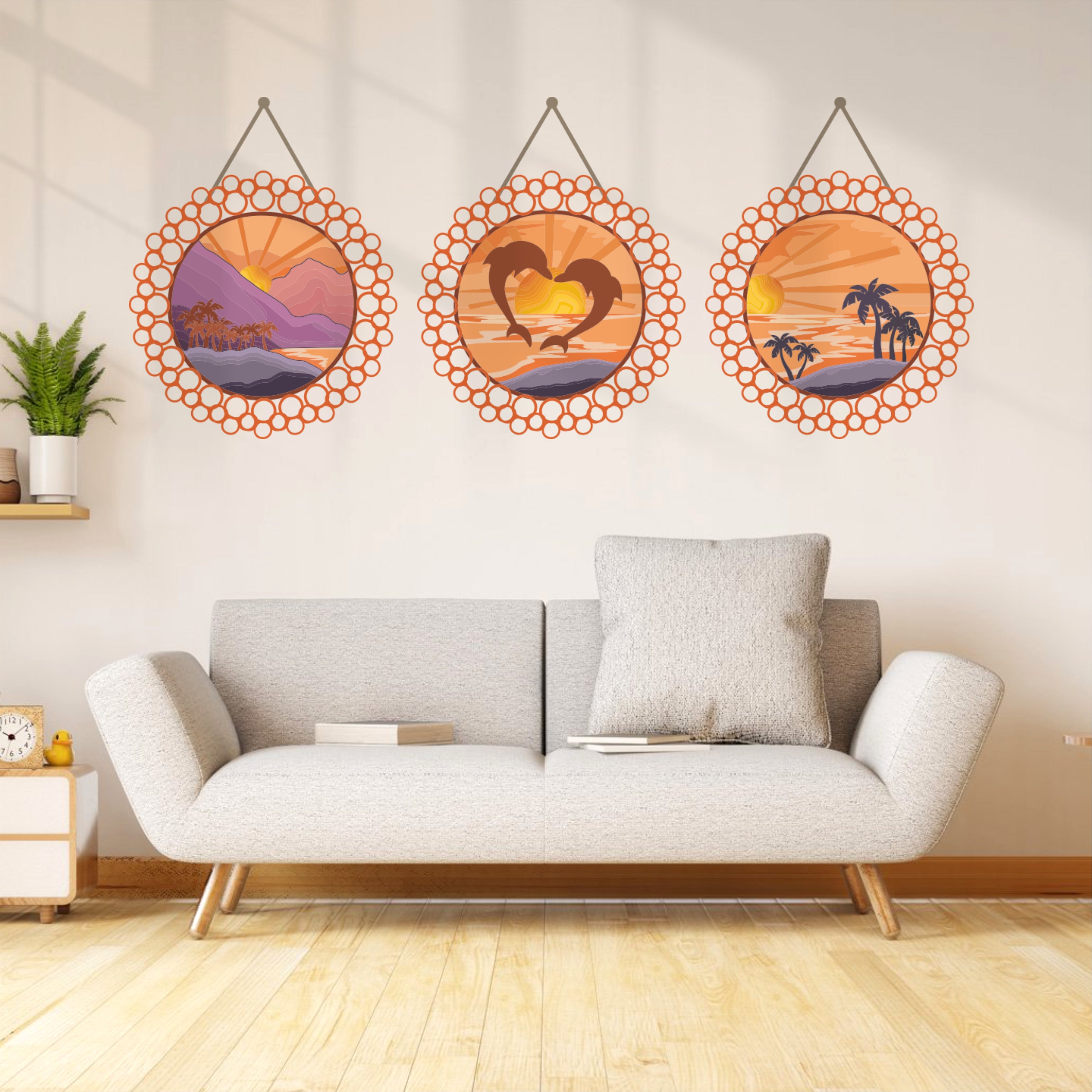 SUNSET TRIO DIY WALL STICKER