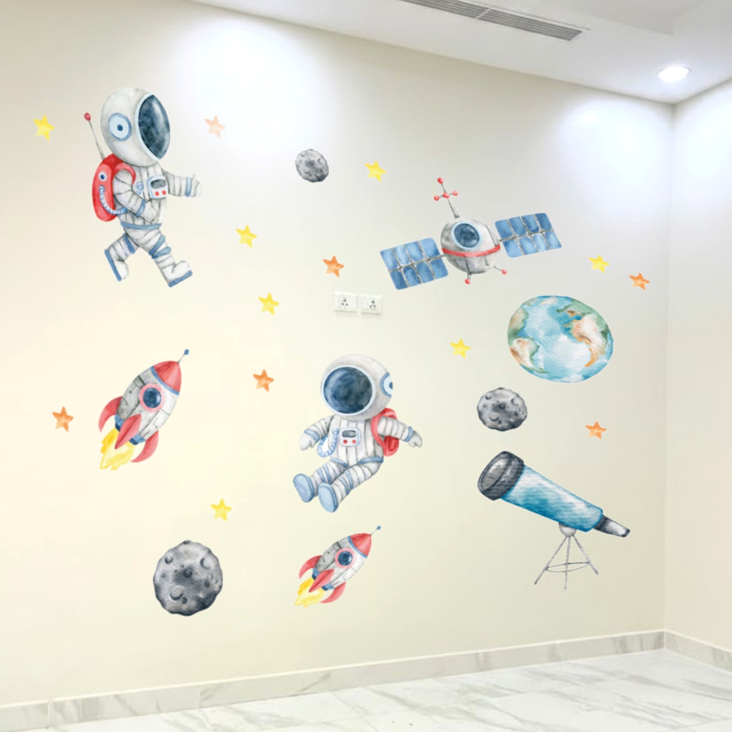 LITTLE ASTRONOMER KIDS ROOM DIY WALL STICKER