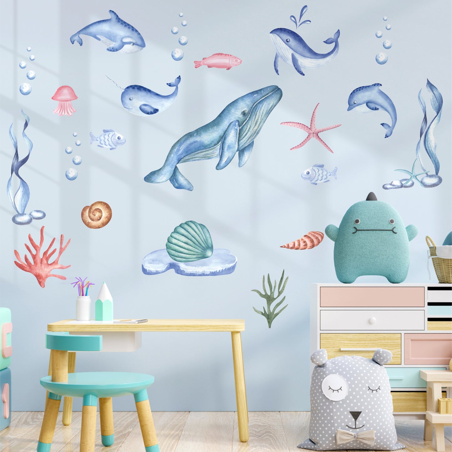 MARINE WONDERS KIDS ROOM DIY WALL STICKER
