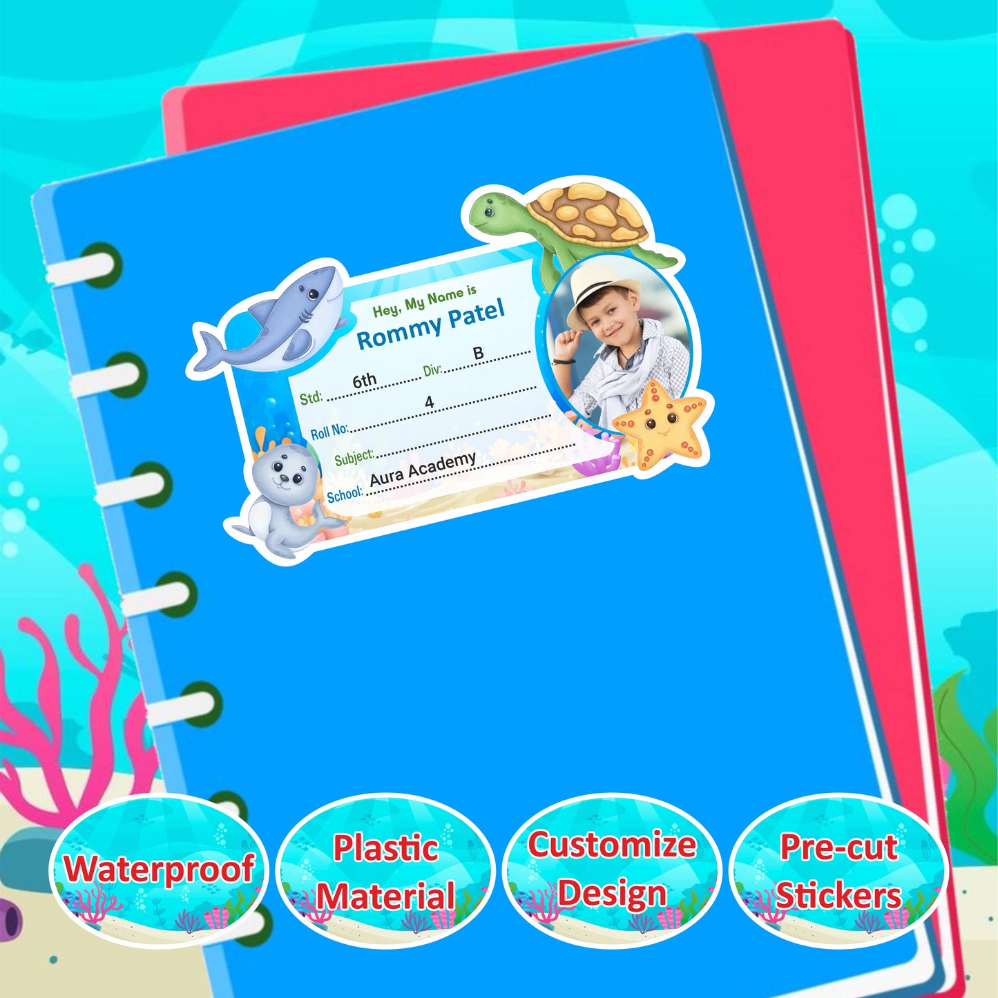 OCEAN ADVENTURE KIDS COMBO STICKER SET