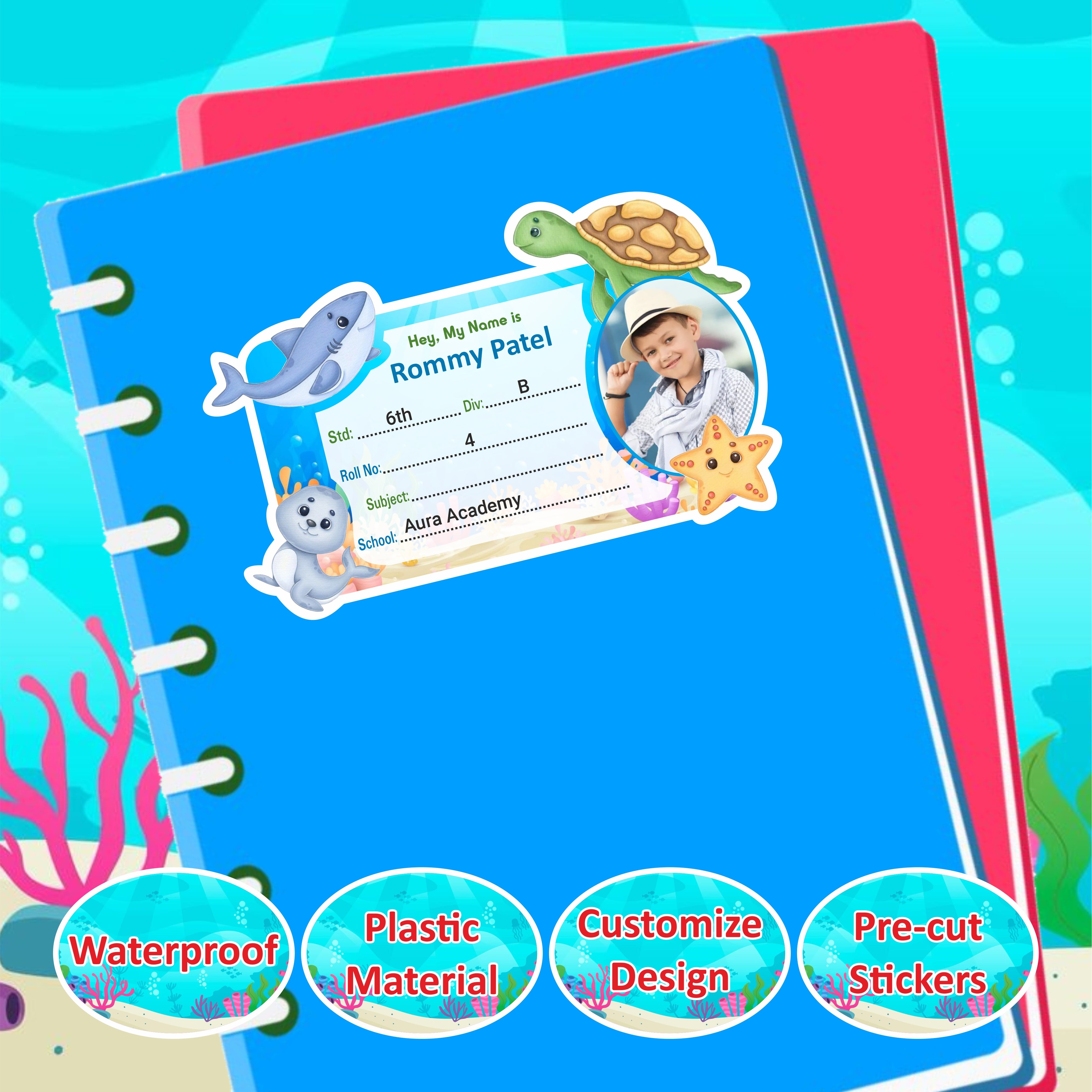 OCEAN ADVENTURE KIDS COMBO STICKER SET
