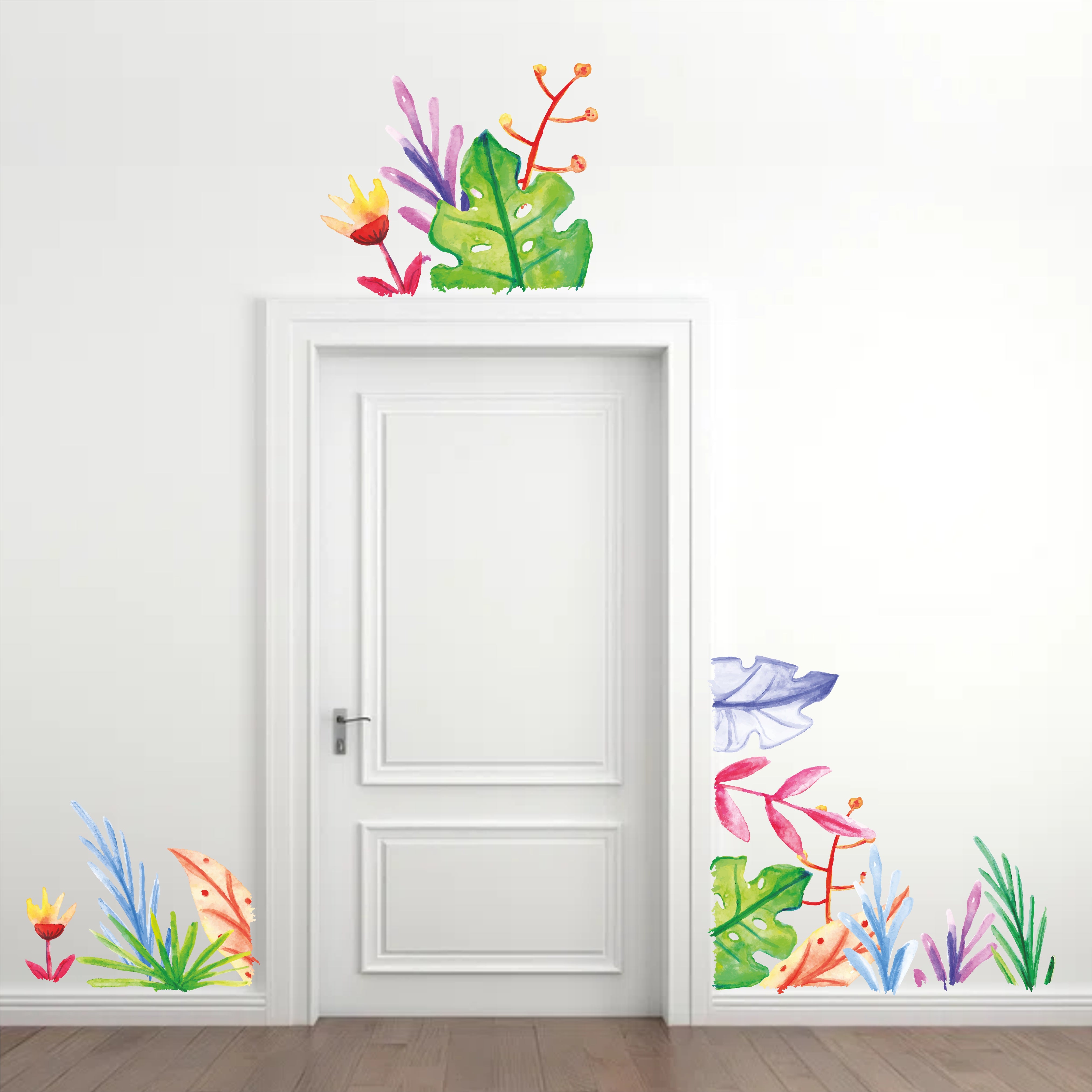 PAINTED TROPICAL LEAVES