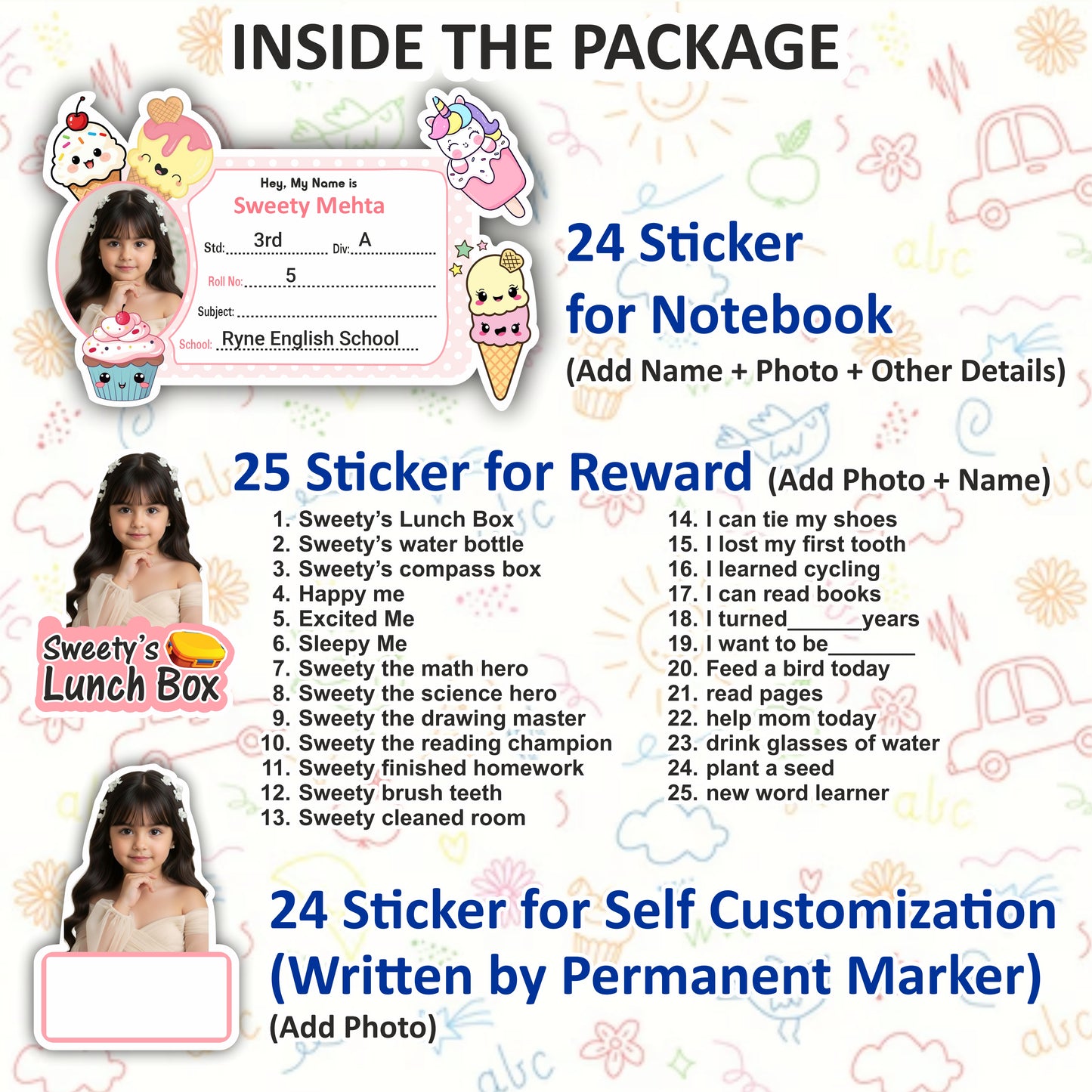CANDY WORLD COMBO STICKER SET
