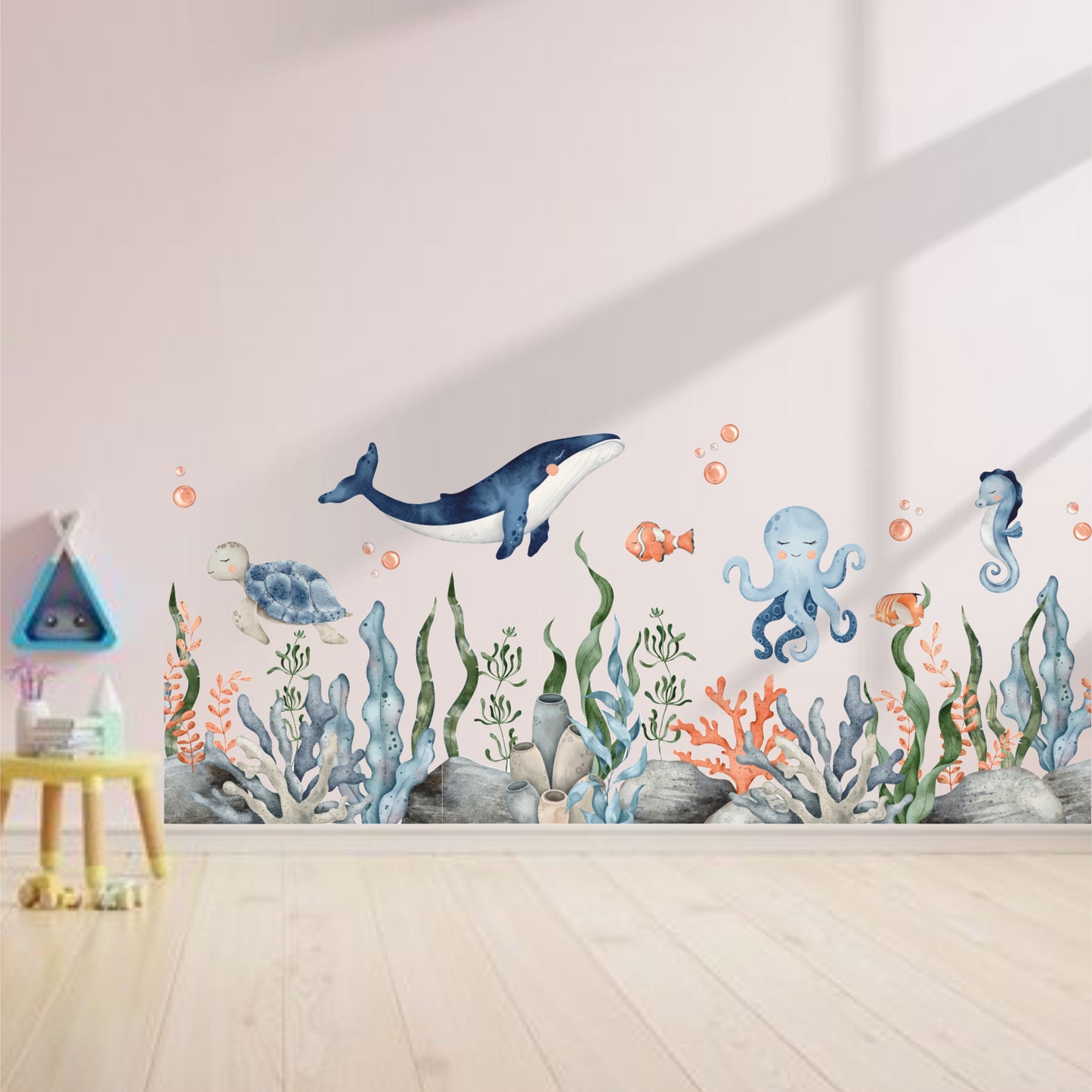 OCEAN WORLD KIDS ROOM DIY WALL STICKER