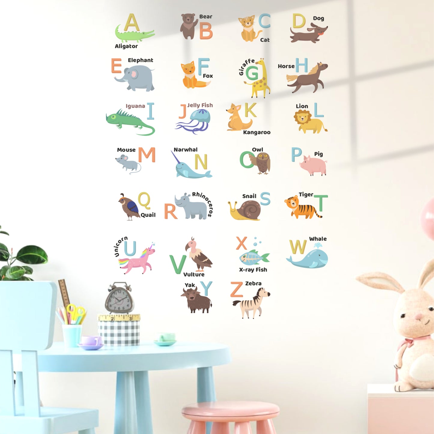 WILD ABCs DECAL SET