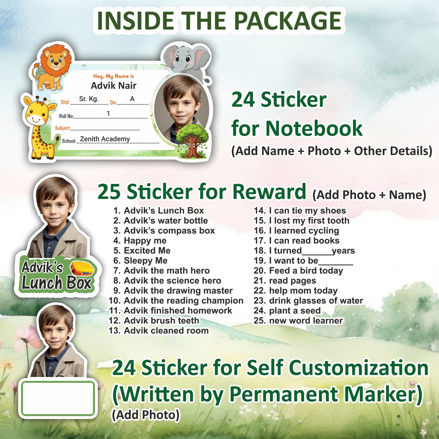 JUNGLE SAFARI COMBO STICKER SET
