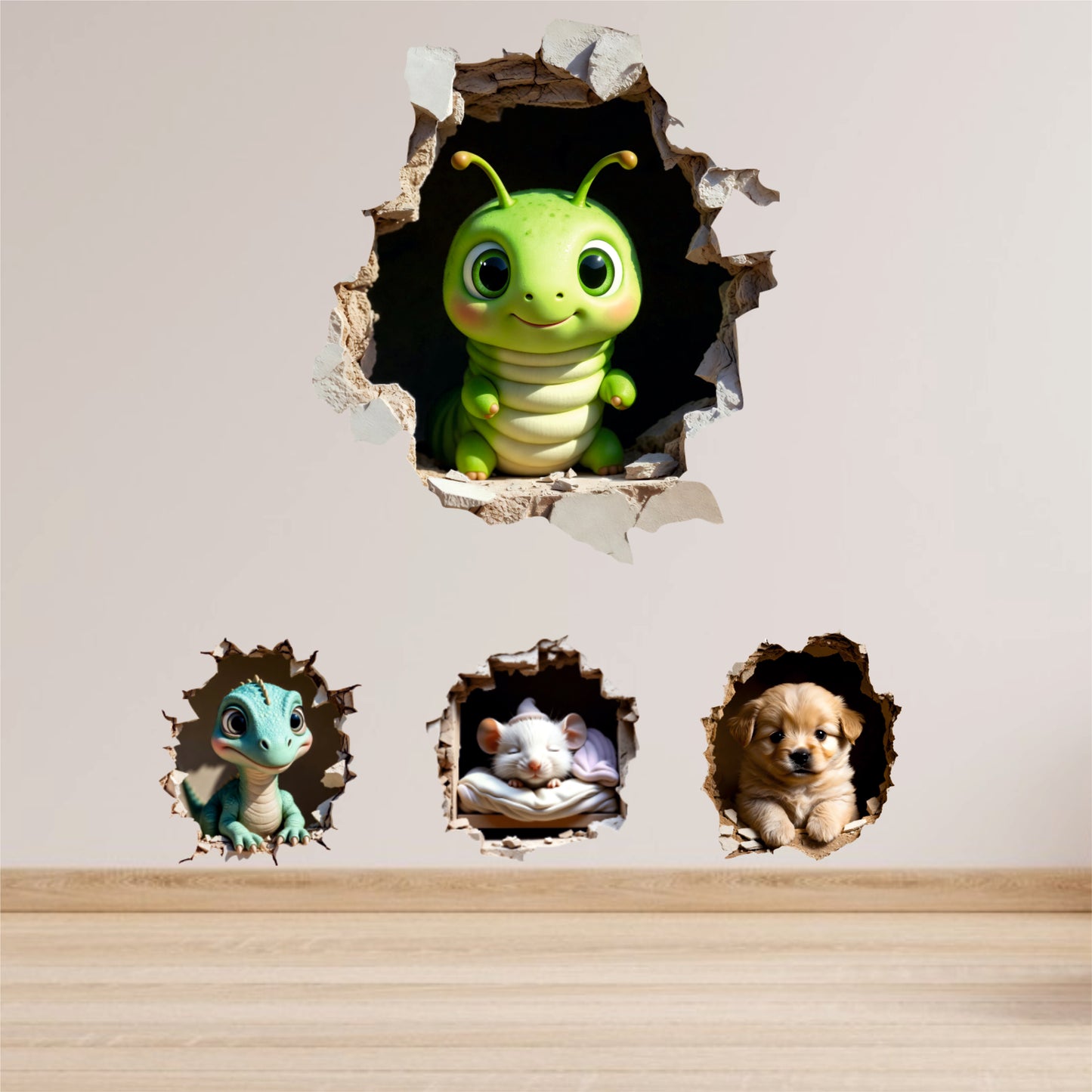 LITTLE CATERPILLAR AND FRIENDS SECRET 3D WALL DECAL