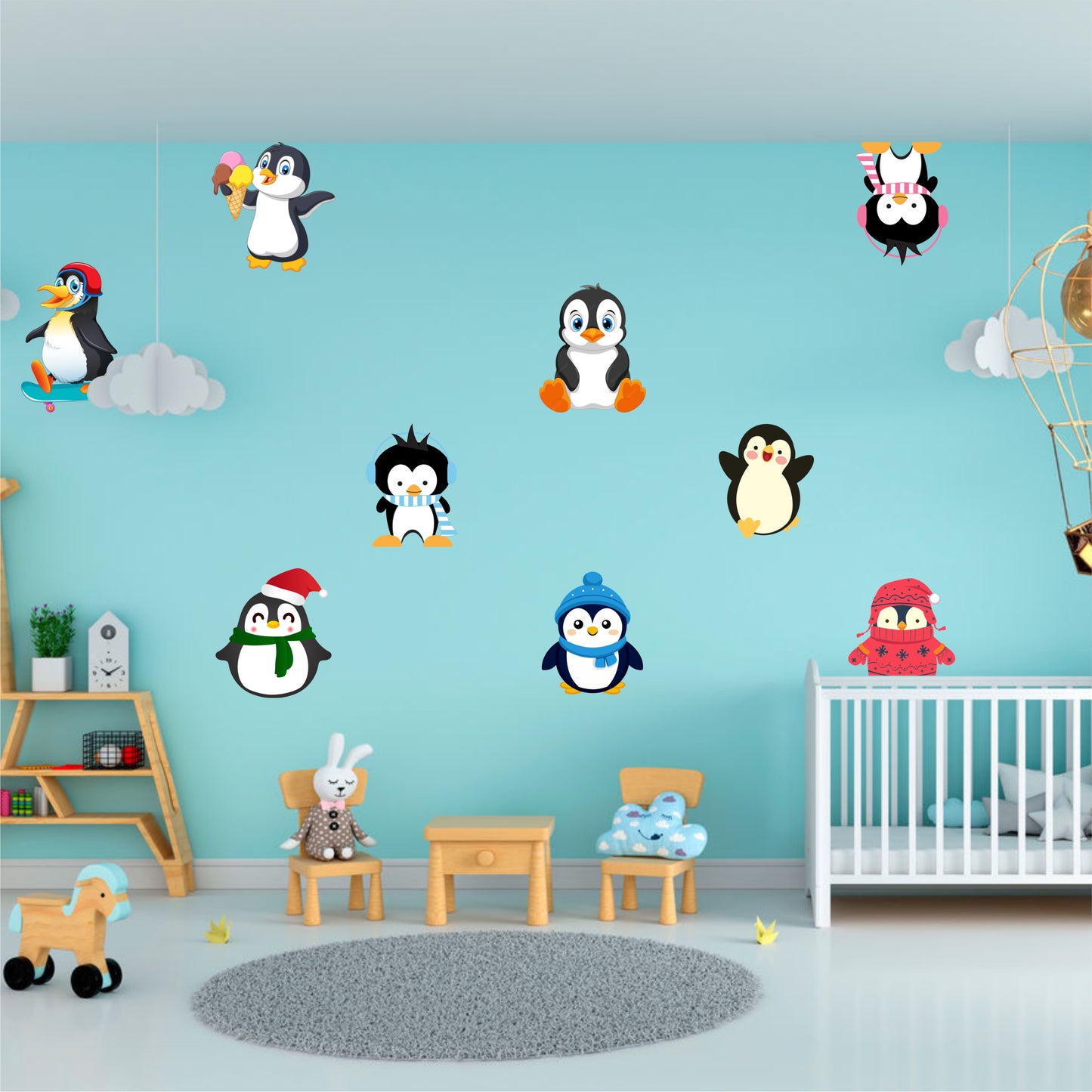 PENGUIN STAIRCASE DIY WALL STICKER