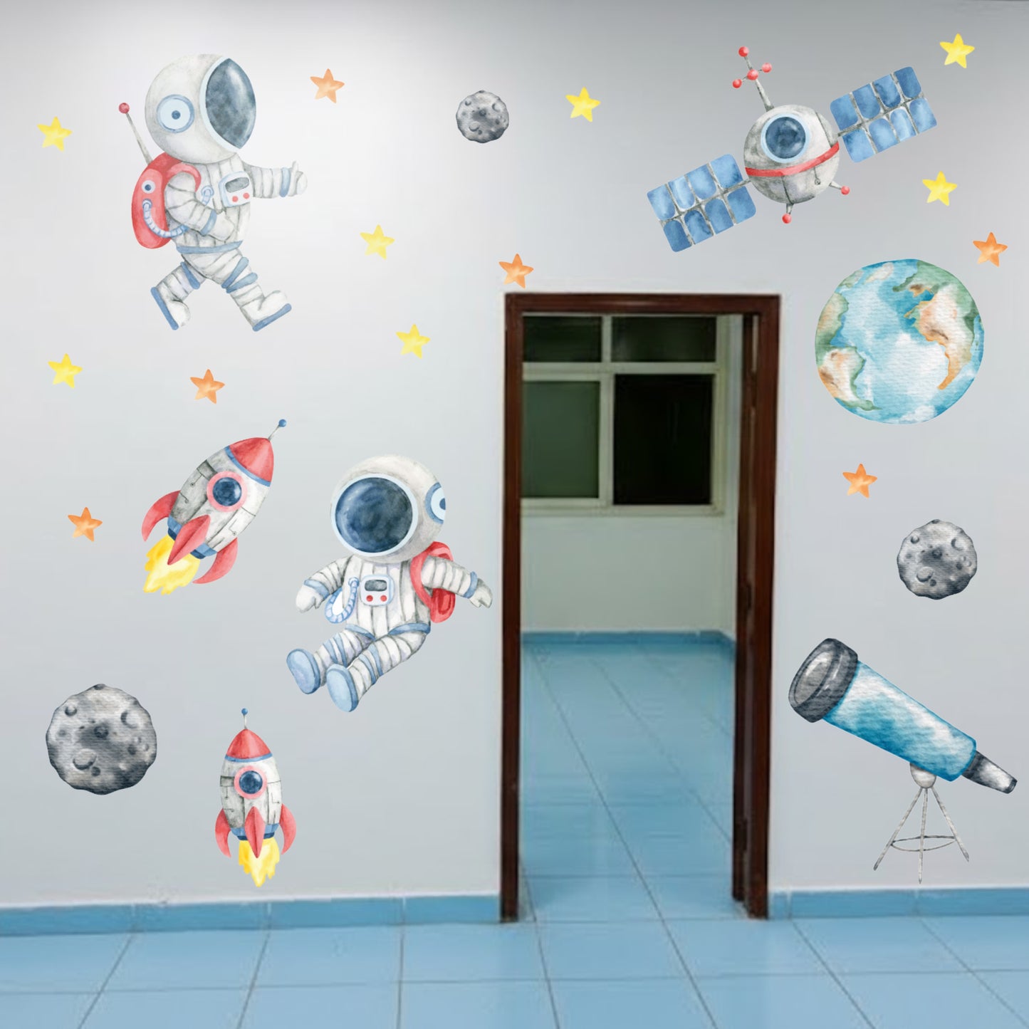 LITTLE ASTRONOMER KIDS ROOM DIY WALL STICKER