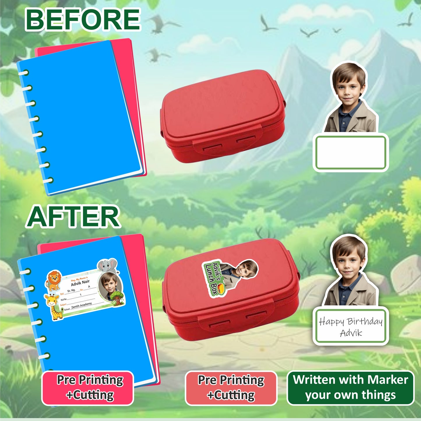 JUNGLE SAFARI COMBO STICKER SET