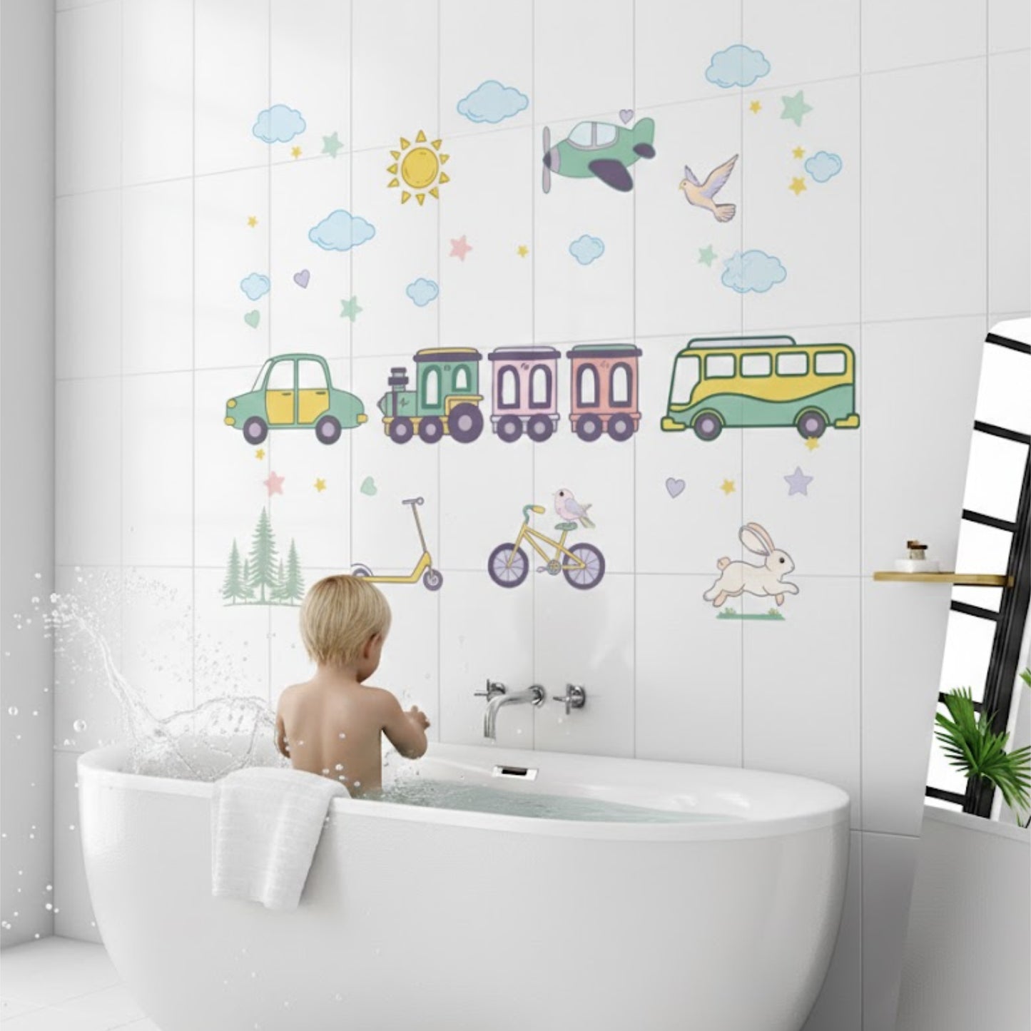 KIDS VEHICLE WORLD DECAL SET