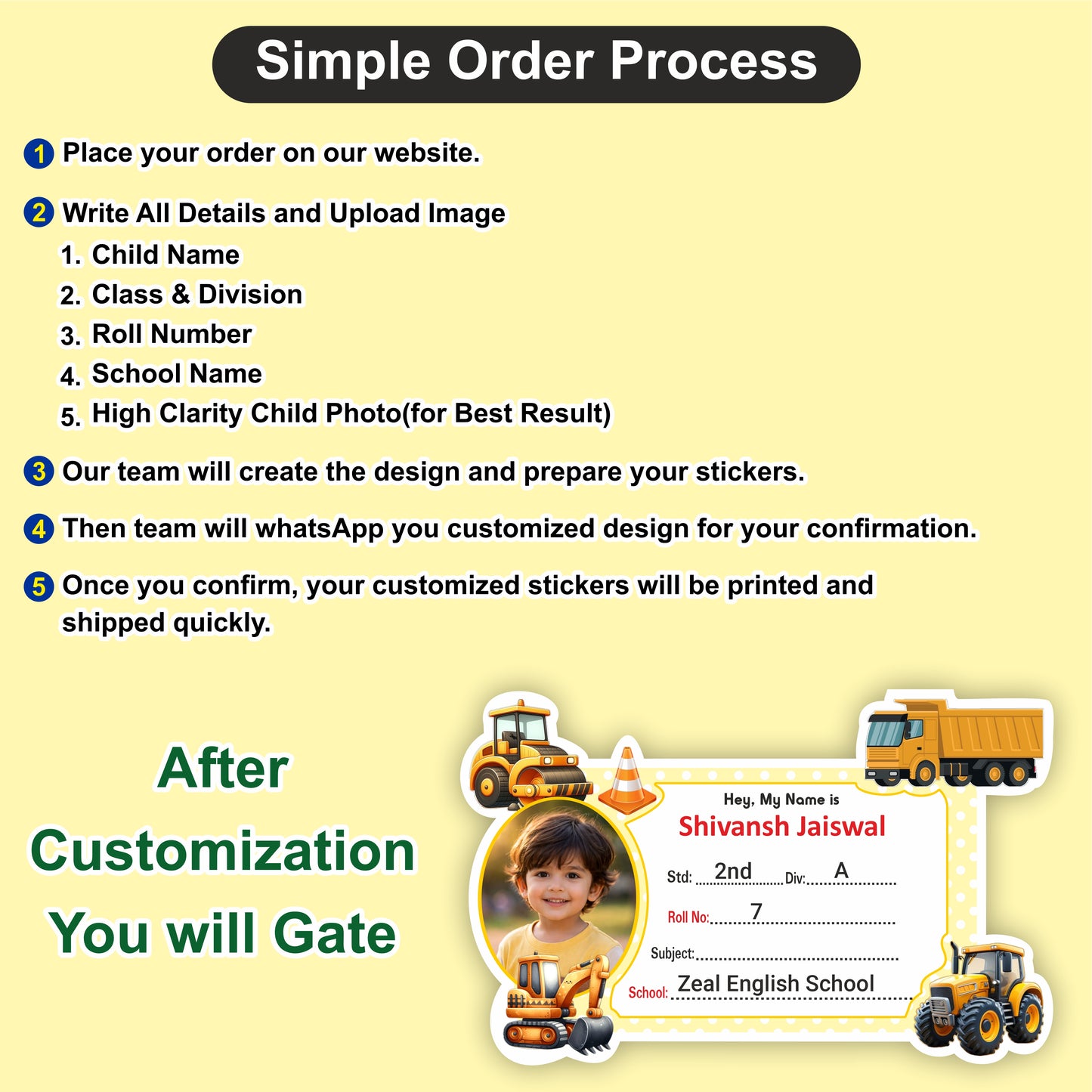 CONSTRUCTION VEHICLE COMBO STICKER SET