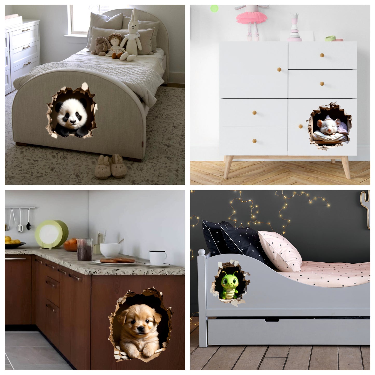 DINO AND FRIENDS SECRET 3D WALL DECAL